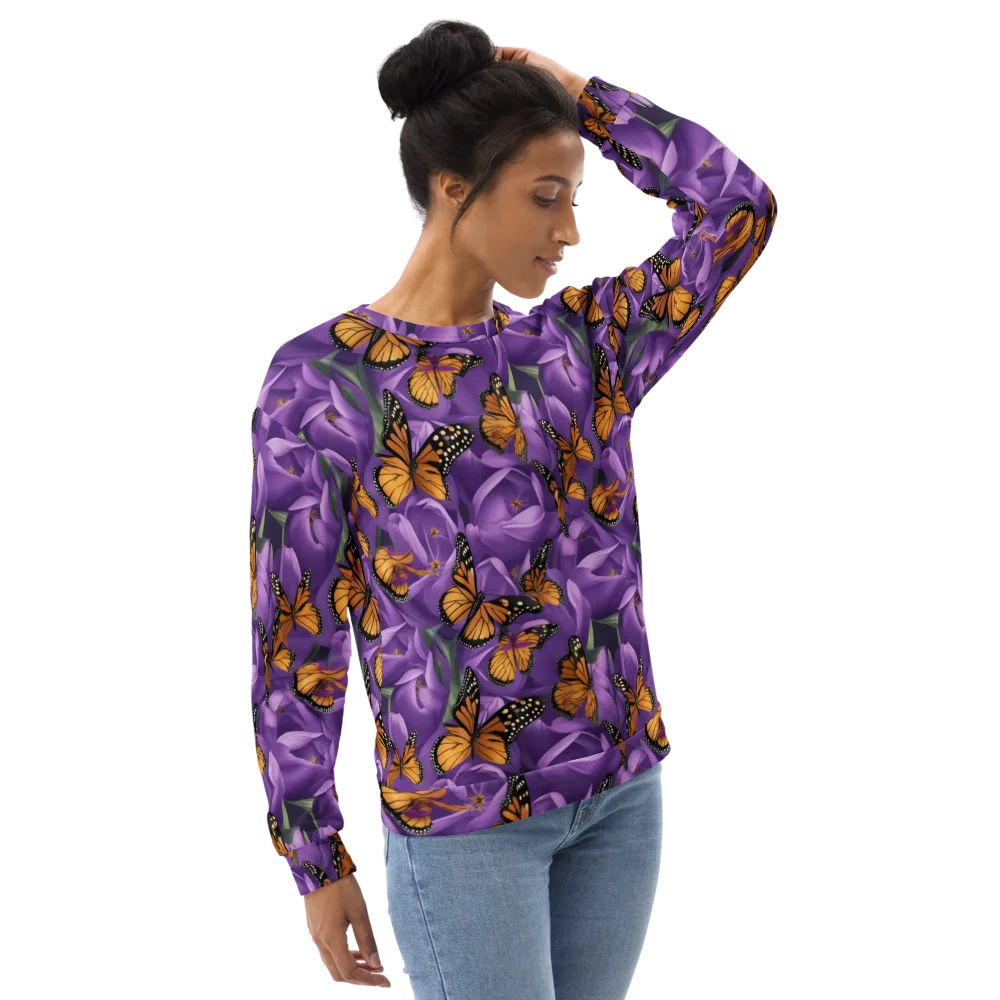 Monarch Violet on Sweatshirt — Right Front