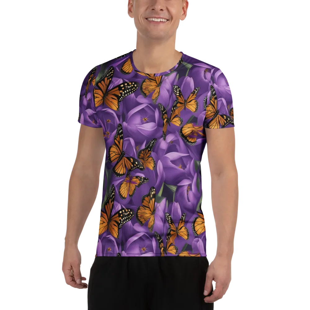 Monarch Violet on Men's Athletic T-Shirt — Front