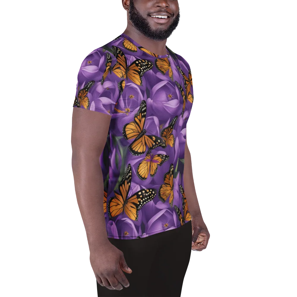 Monarch Violet on Men's Athletic T-Shirt — Right