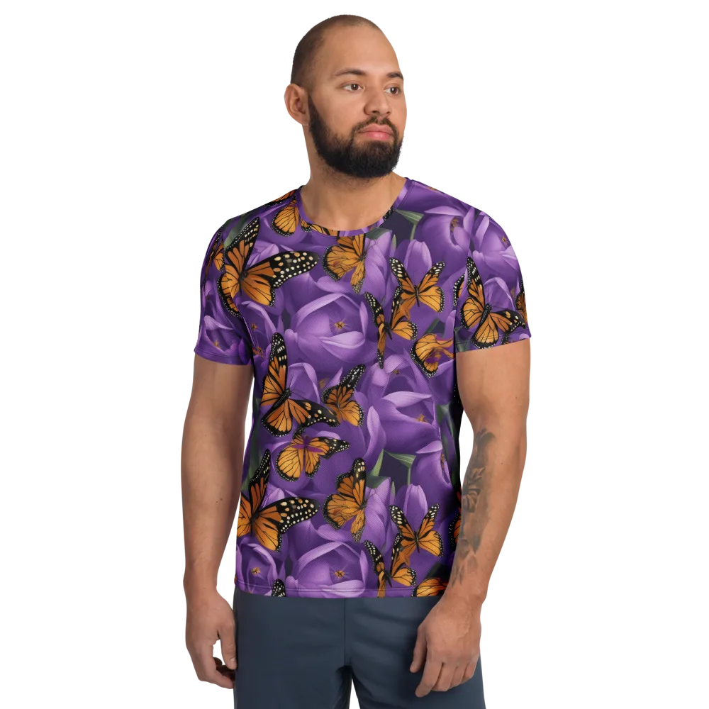 Monarch Violet on Men's Athletic T-Shirt — Front