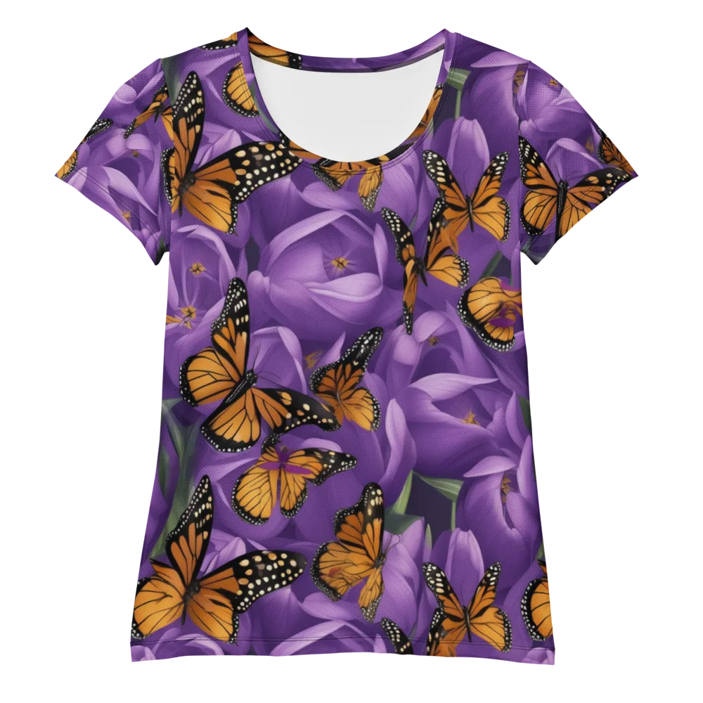 Monarch Violet on Women's Athletic T-Shirt — Front