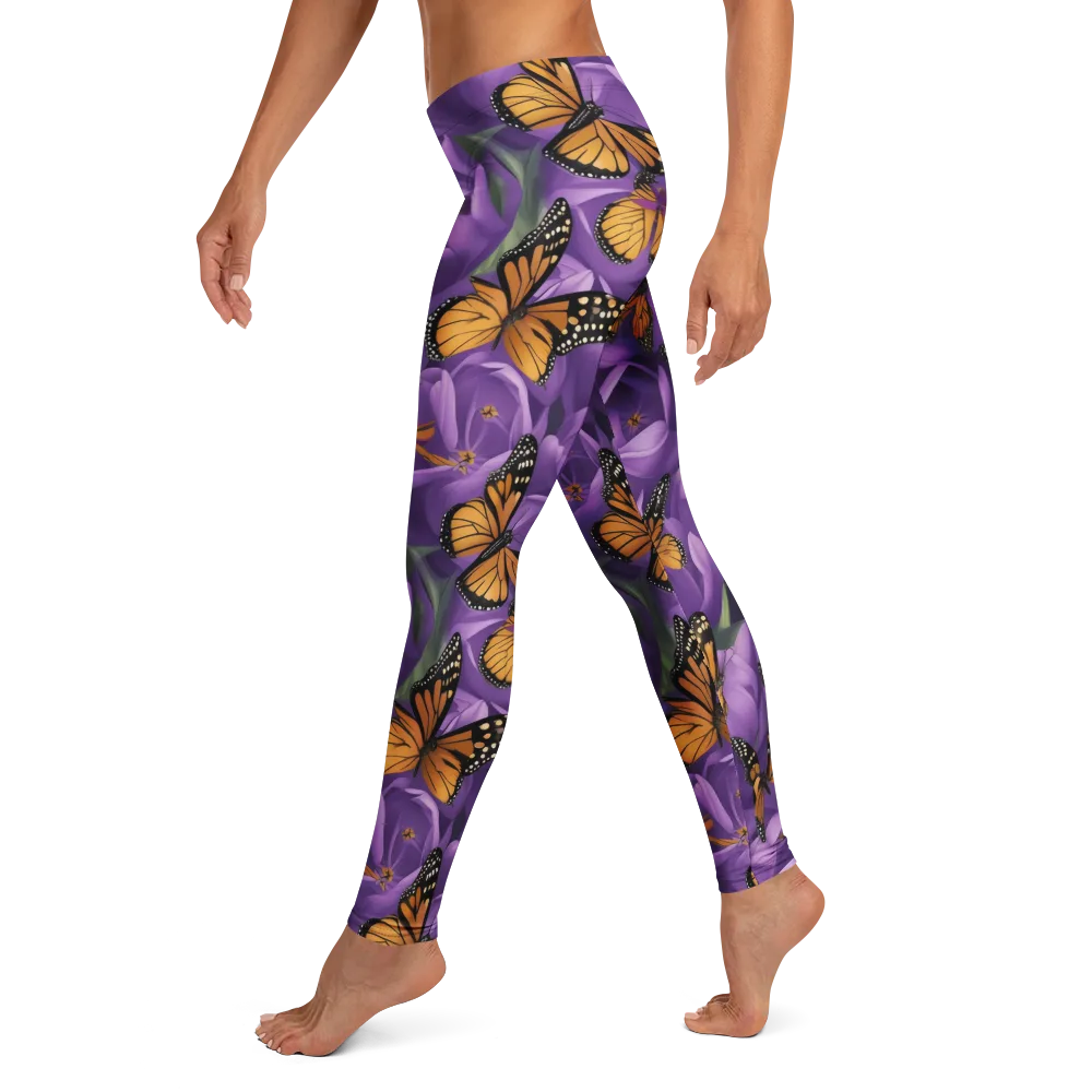 Monarch Violet on Leggings — Left