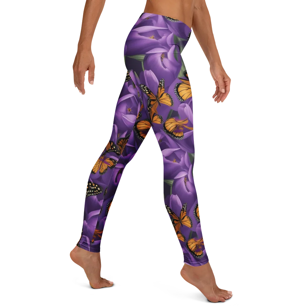 Monarch Violet on Leggings — Right
