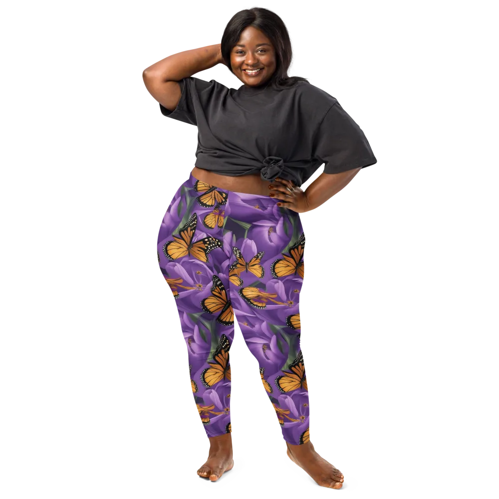 Monarch Violet on Leggings — Front