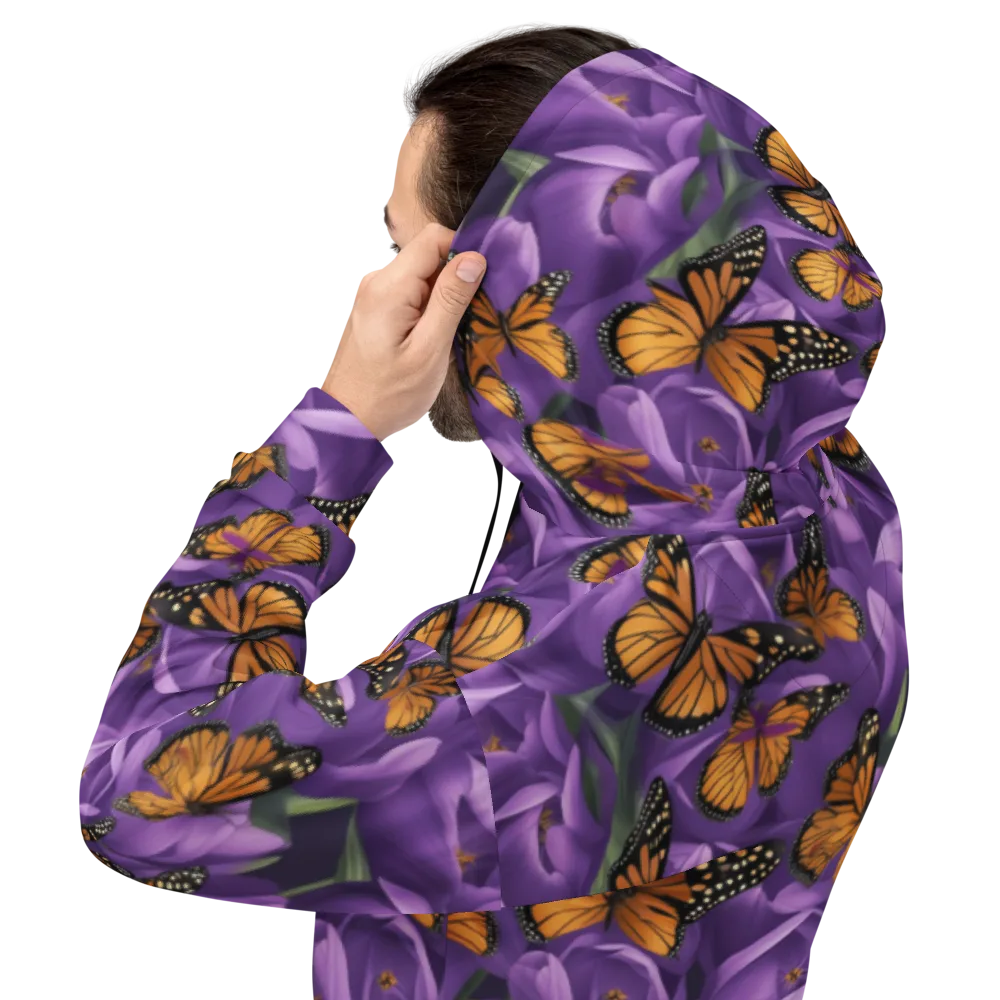Monarch Violet on Hoodie — Back