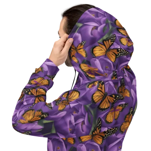 Monarch Violet on a Hoodie