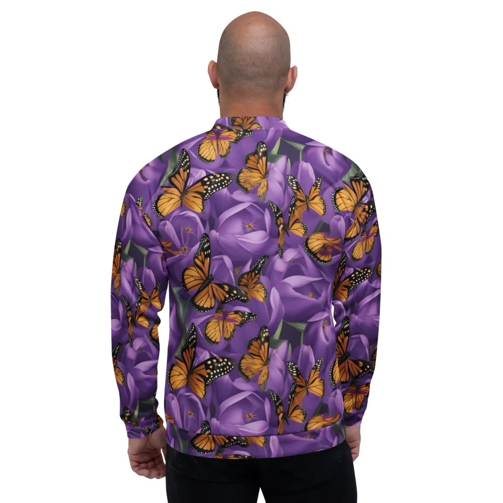 Monarch Violet on Bomber Jacket — Back