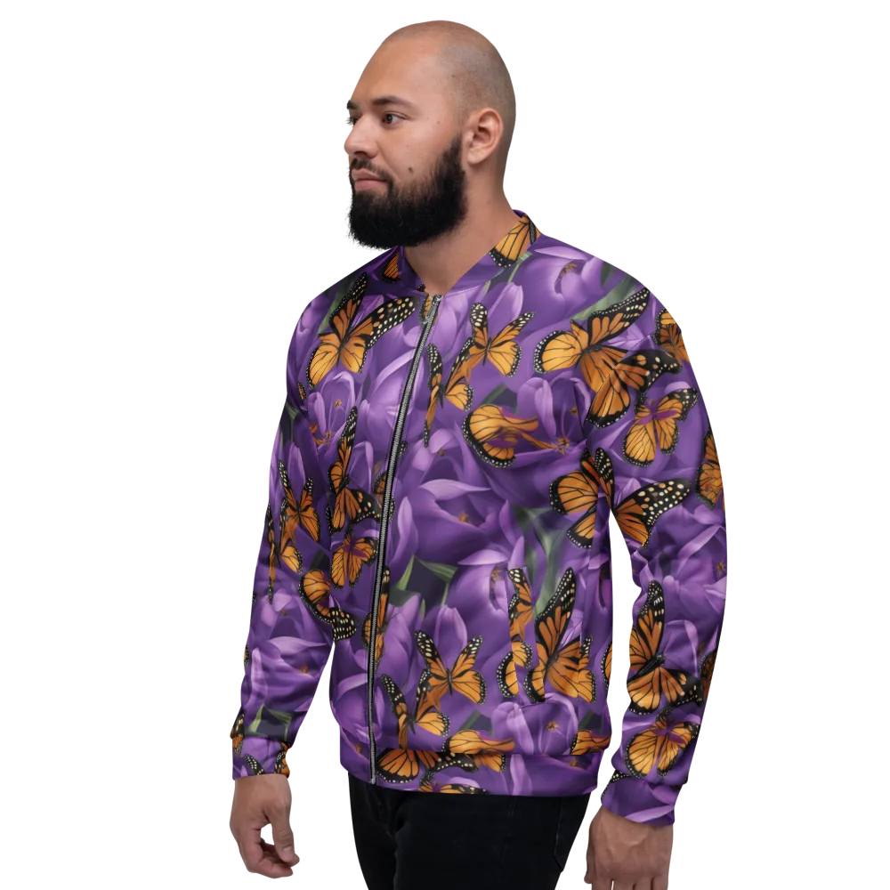 Monarch Violet on Bomber Jacket — Left