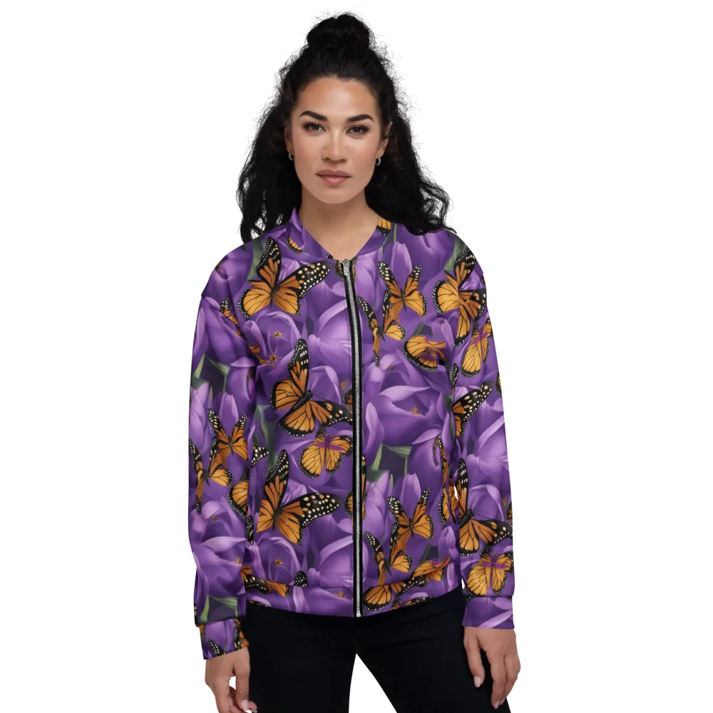Monarch Violet on Bomber Jacket — Front