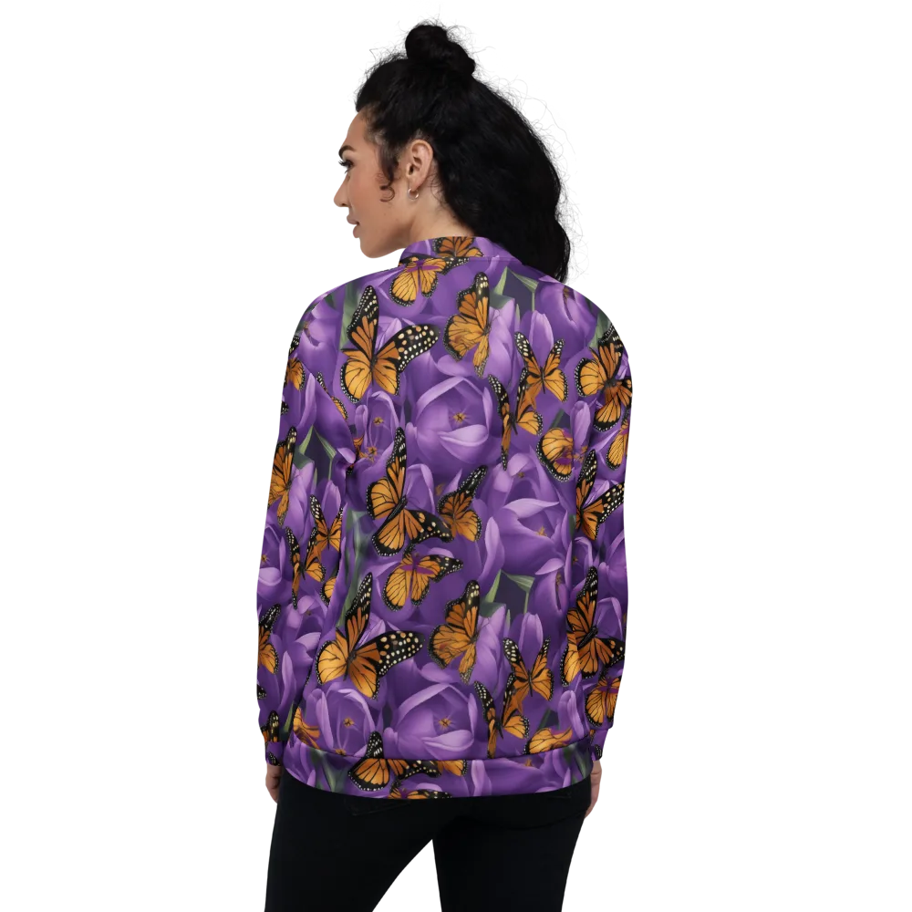 Monarch Violet on Bomber Jacket — Back