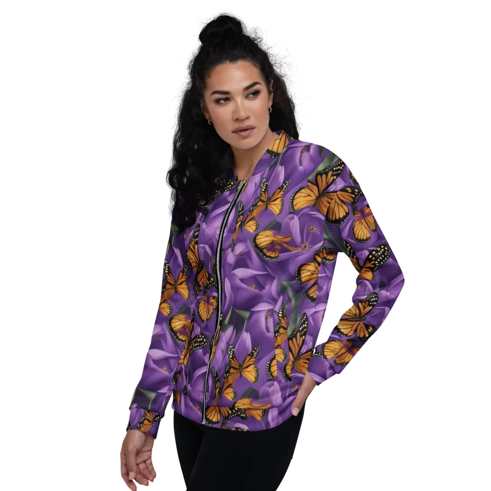 Monarch Violet on Bomber Jacket — Left