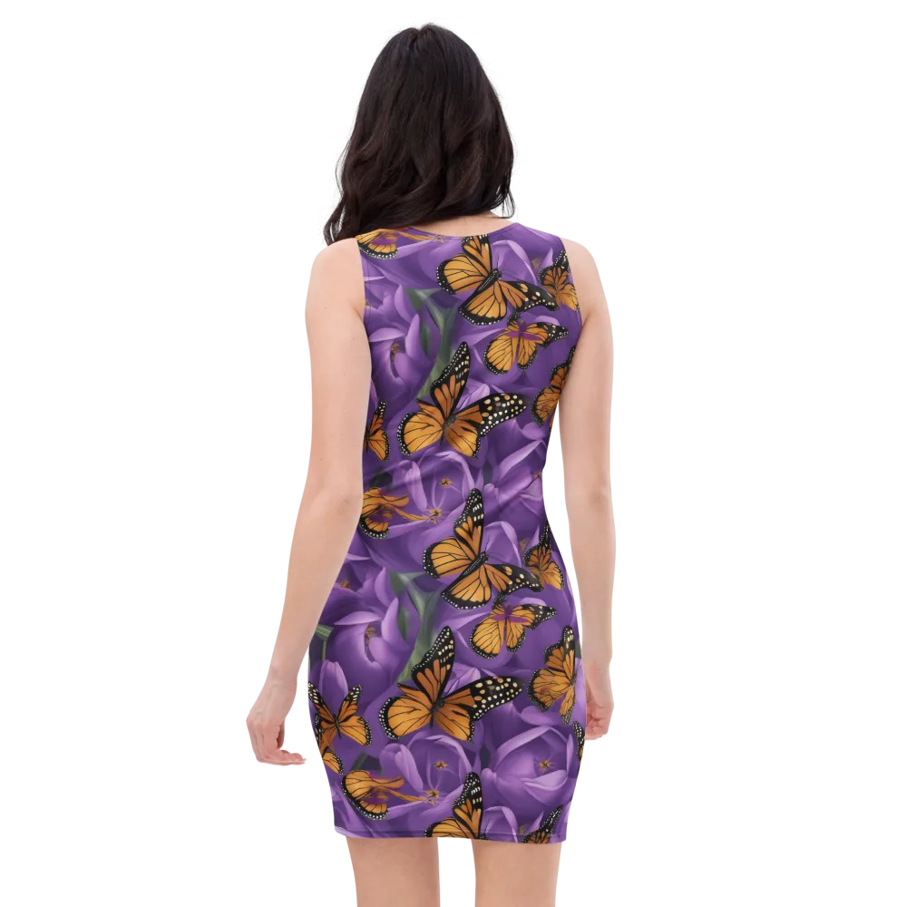 Monarch Violet on Bodycon Dress — Back