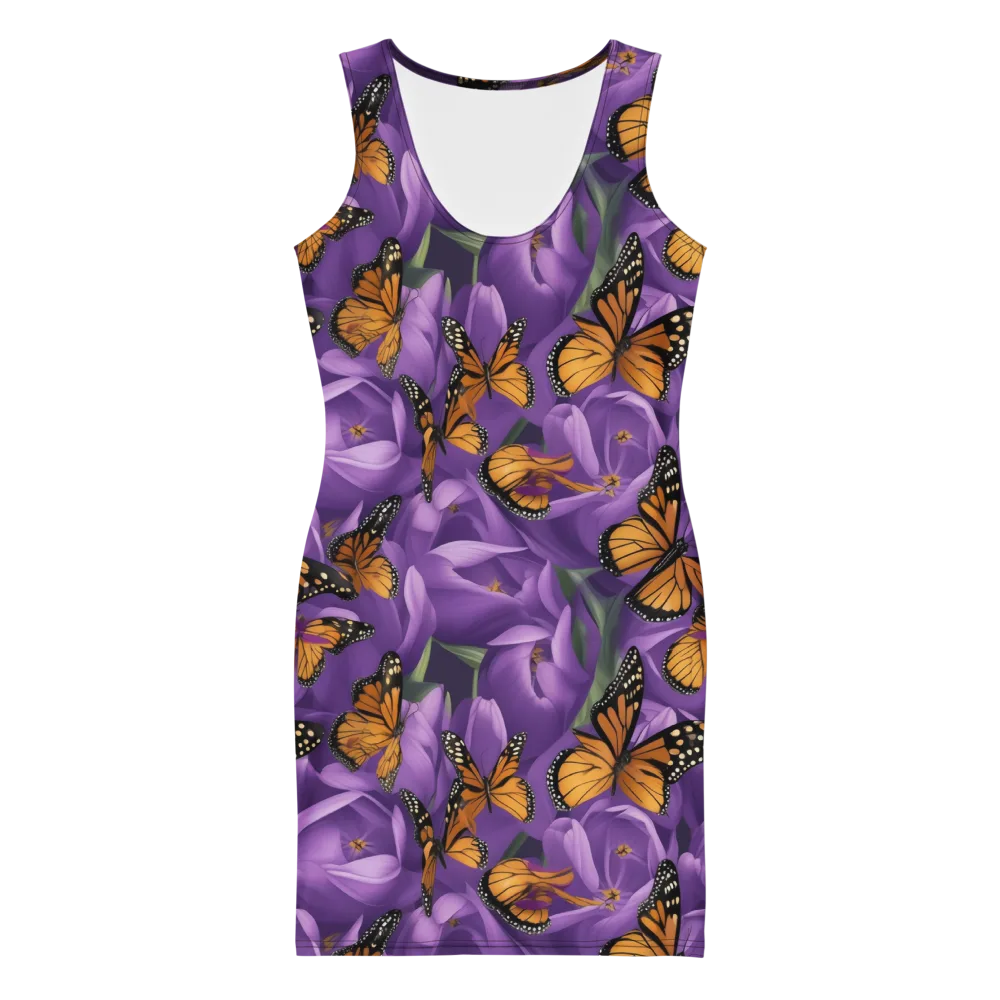 Monarch Violet on Bodycon Dress — Front