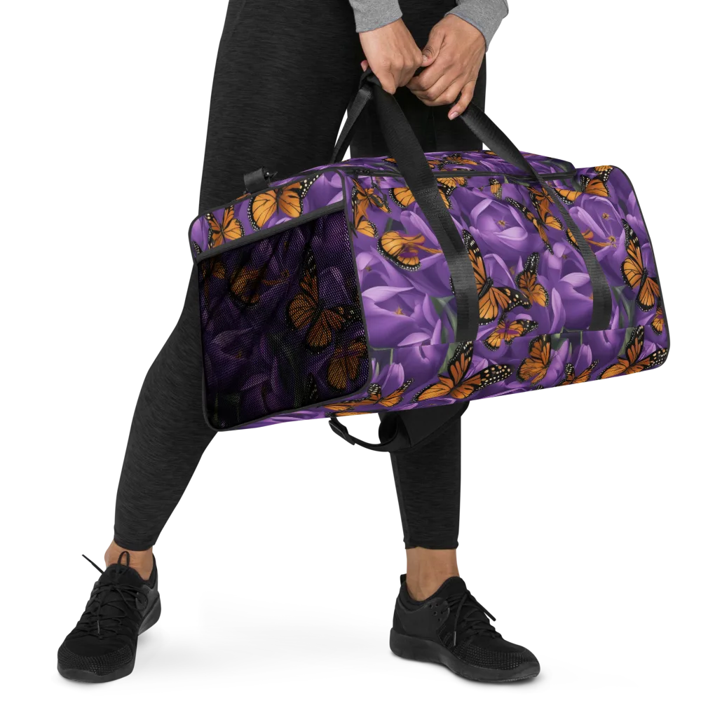 Monarch Violet on Duffle Bag — Right Front
