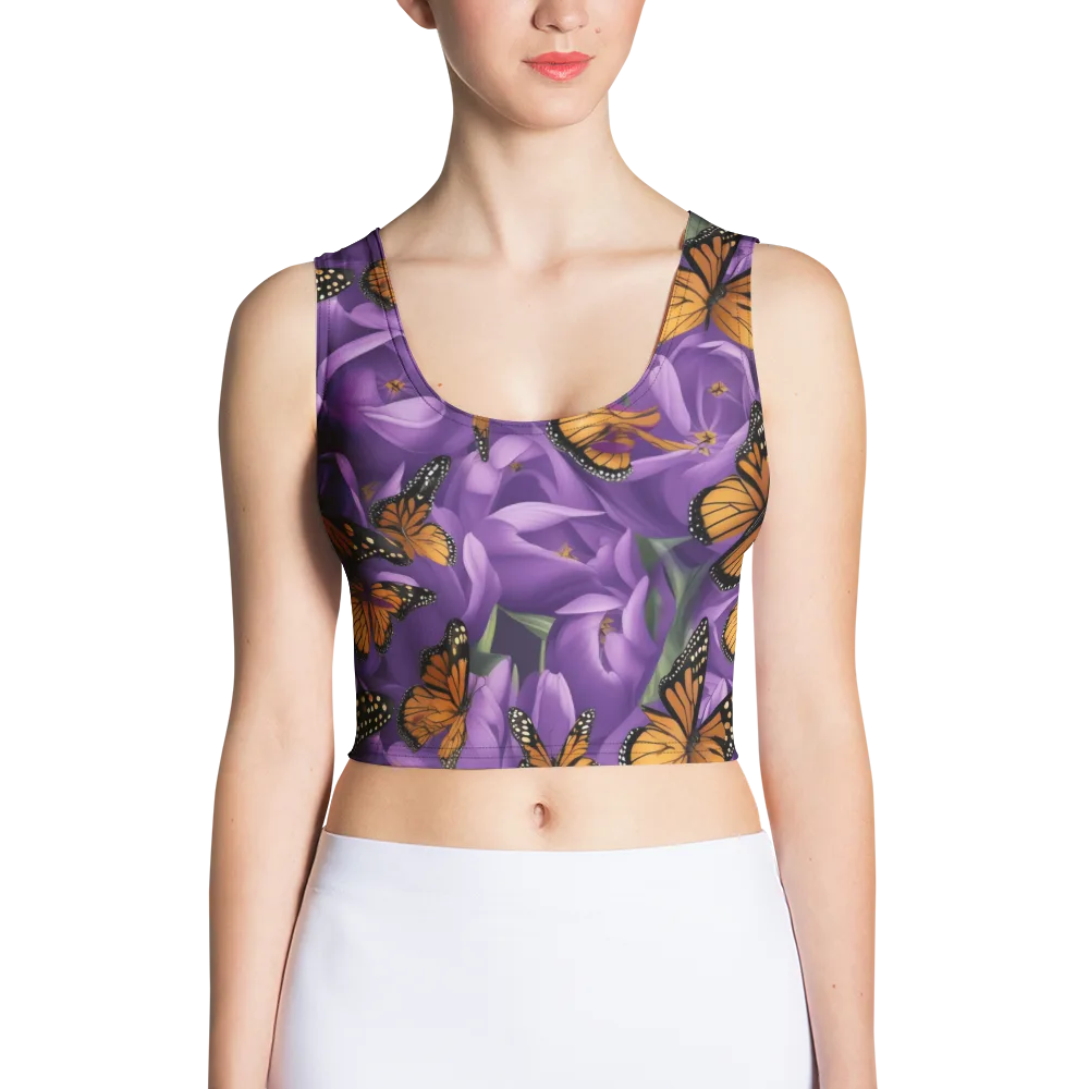 Monarch Violet on Crop Top — Front