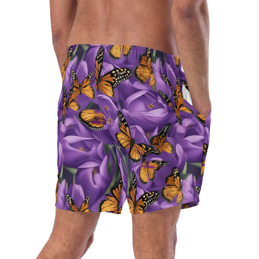 Monarch Violet on Swim Trunks — Right Back