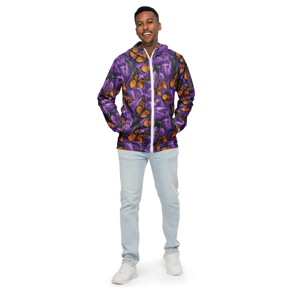 Monarch Violet on Men's Windbreaker — Front