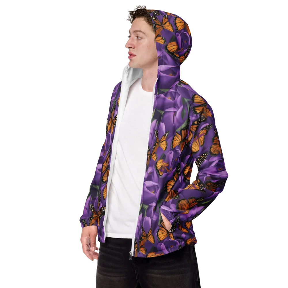 Monarch Violet on Men's Windbreaker — Left Front