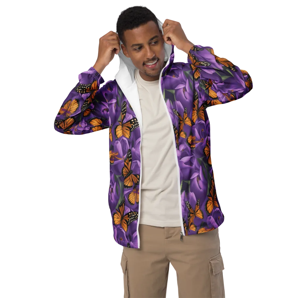 Monarch Violet on Men's Windbreaker — Front