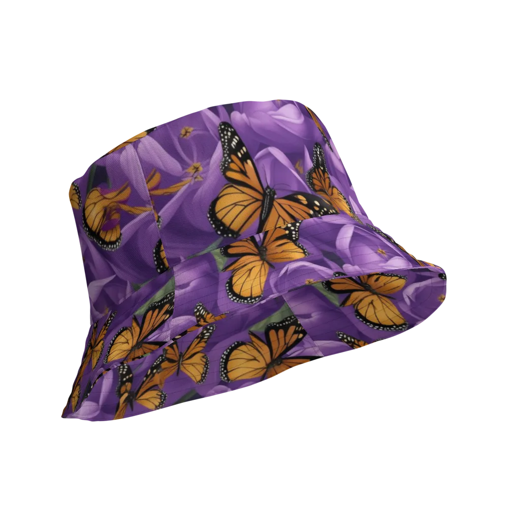 Monarch Violet on Reversible Bucket Hat — Product details Outside
