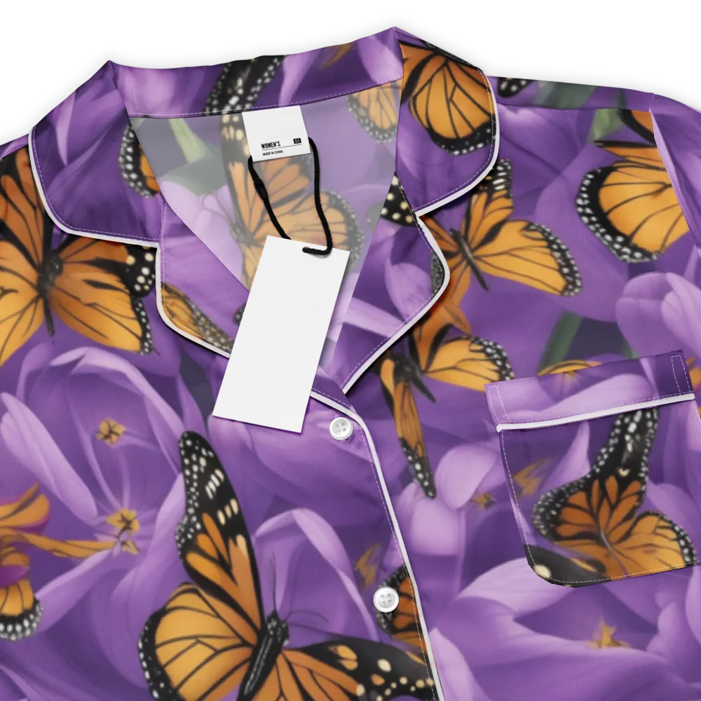 Monarch Violet on Women's Short Sleeve Pajama Top — Product details