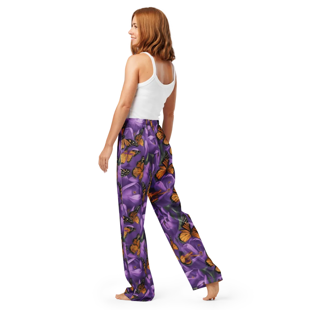 Monarch Violet on Women's Pajama Pants — Back