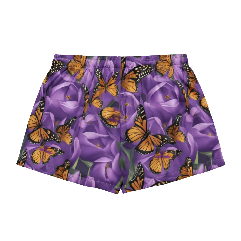 Monarch Violet on Women's Pajama Shorts — Back