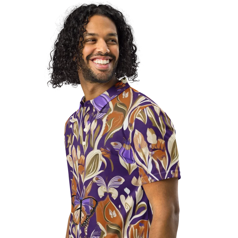 Amethyst Conservatory on Men's Slim Fit Polo Shirt — Left Front
