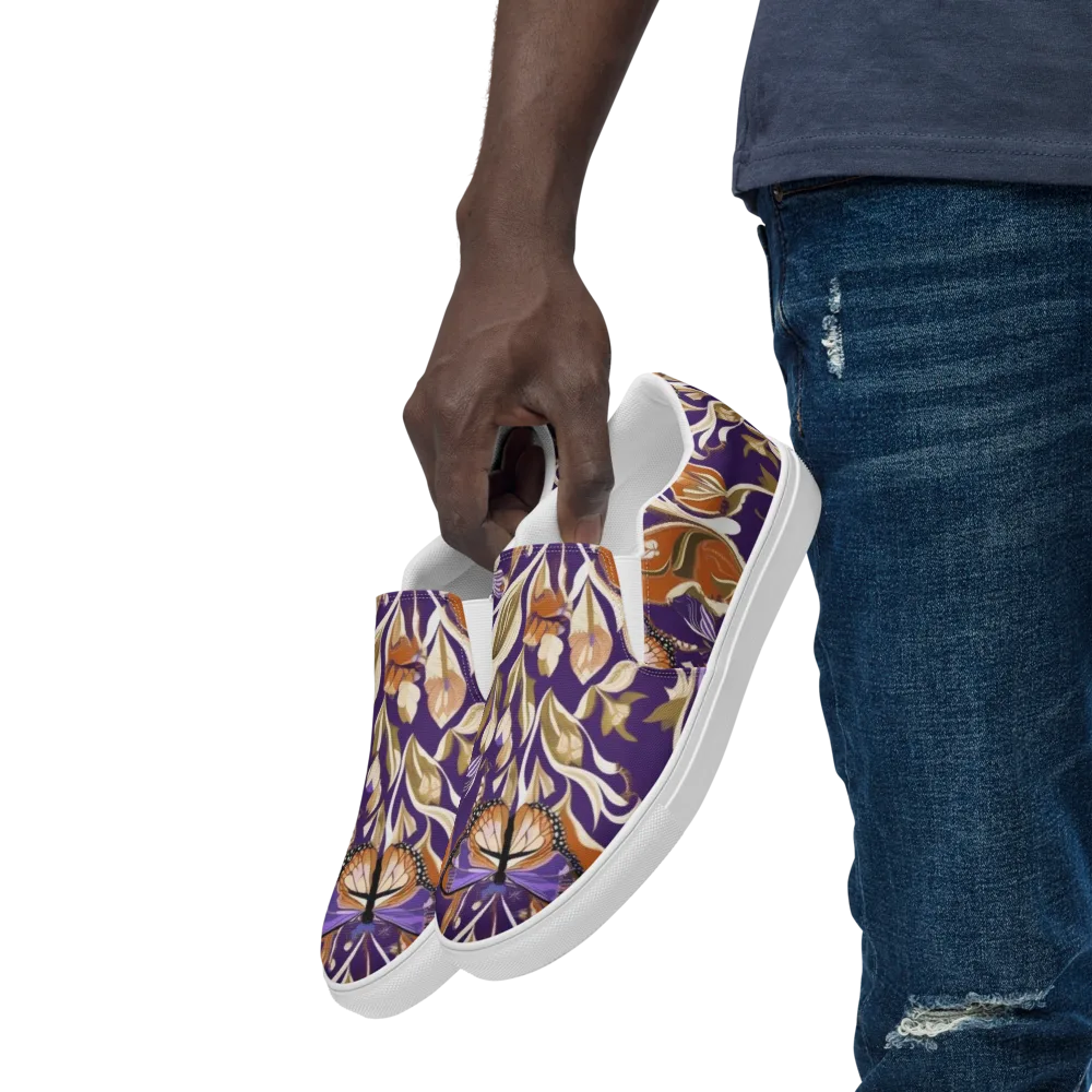Amethyst Conservatory on Men's Slip-On Canvas Shoes — Left Front