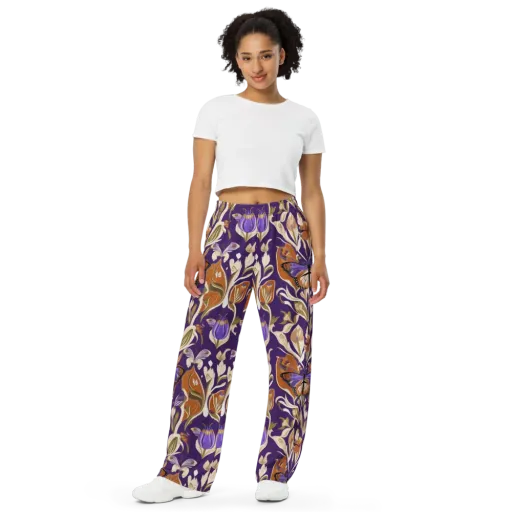 Amethyst Conservatory on a Wide-Leg Pants