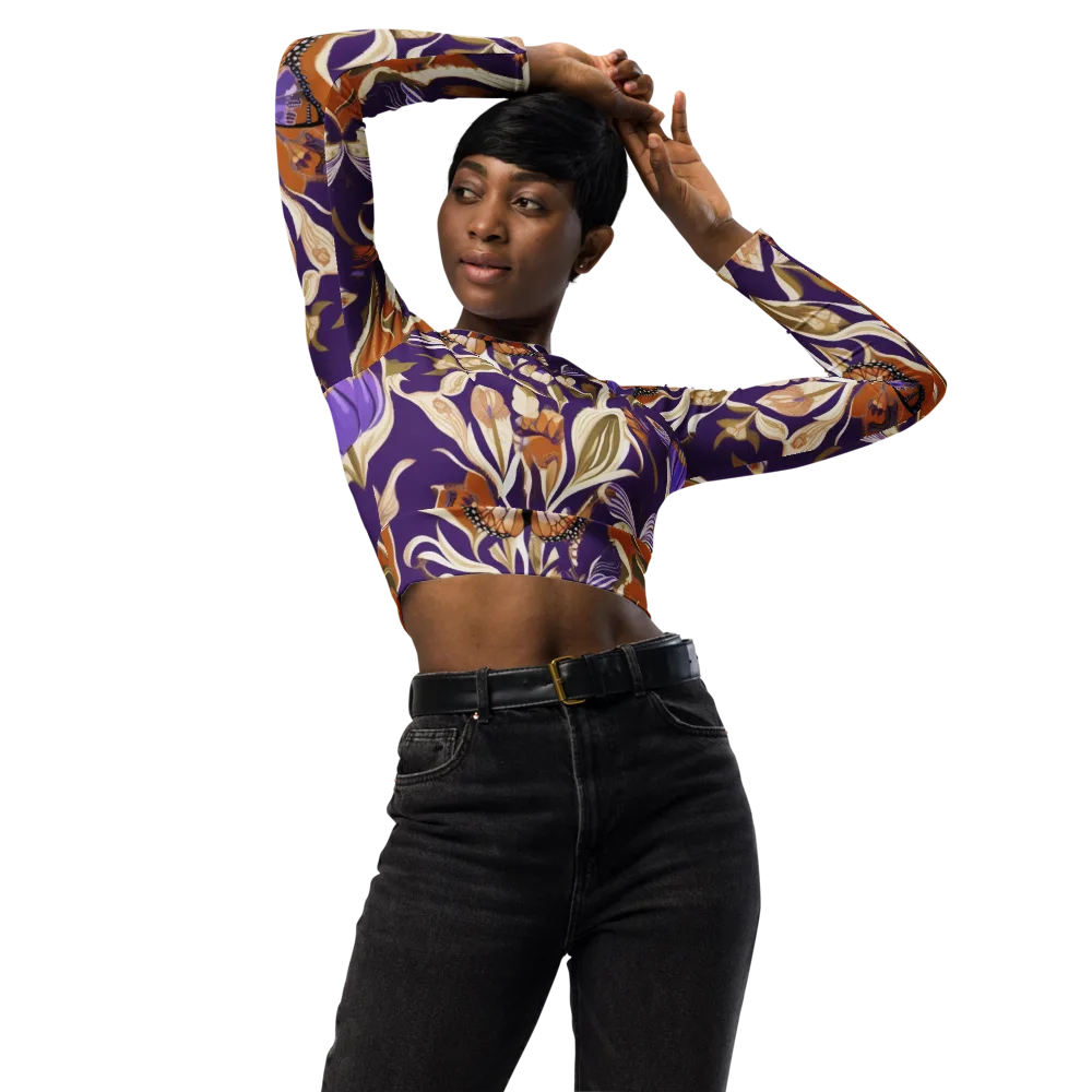 Amethyst Conservatory on Long Sleeve Crop Top — Front