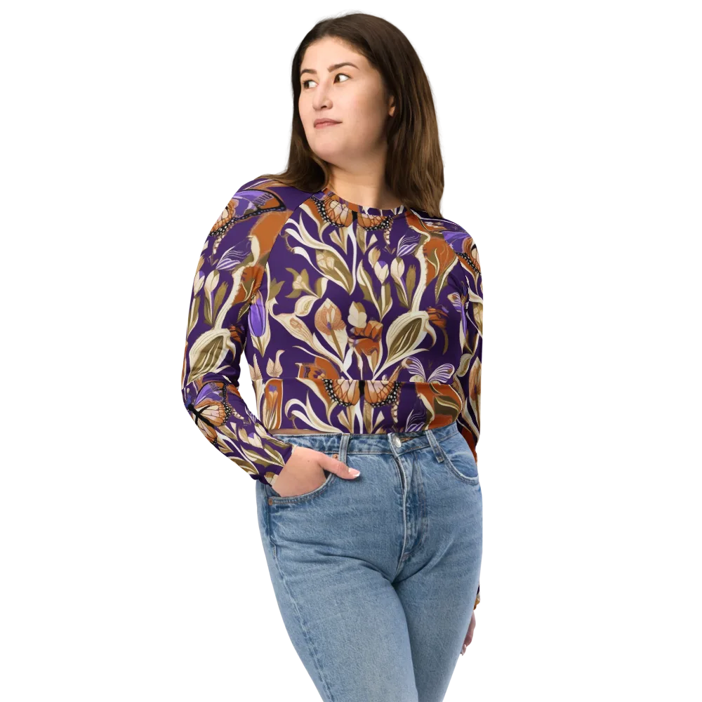 Amethyst Conservatory on Long Sleeve Crop Top — Front