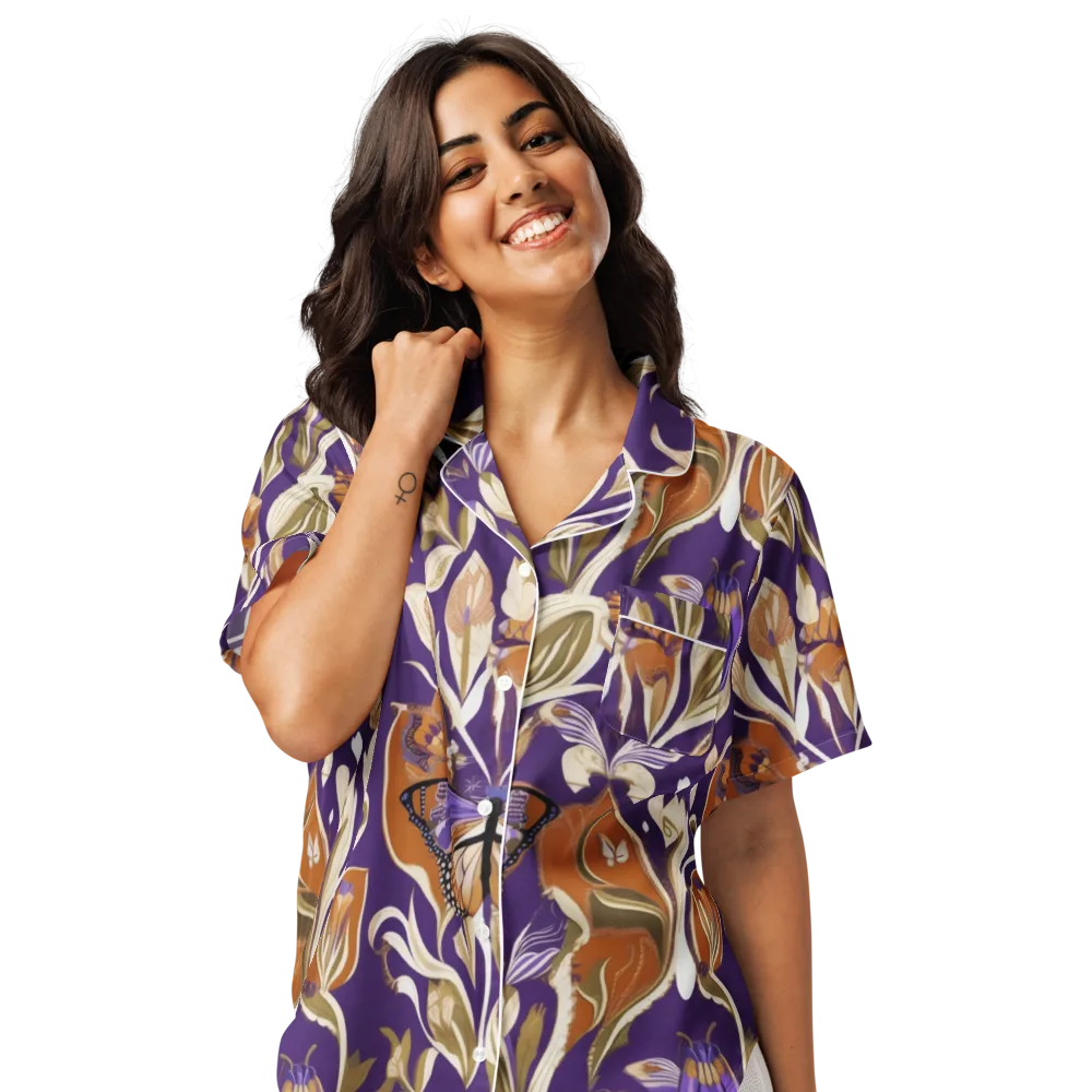Amethyst Conservatory on Women's Short Sleeve Pajama Top — Front