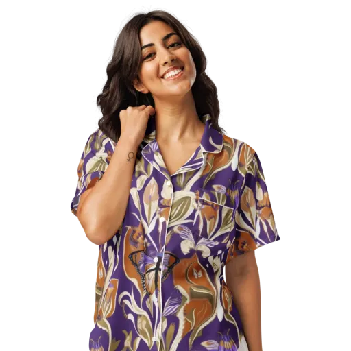 Amethyst Conservatory on a Women's Short Sleeve Pajama Top