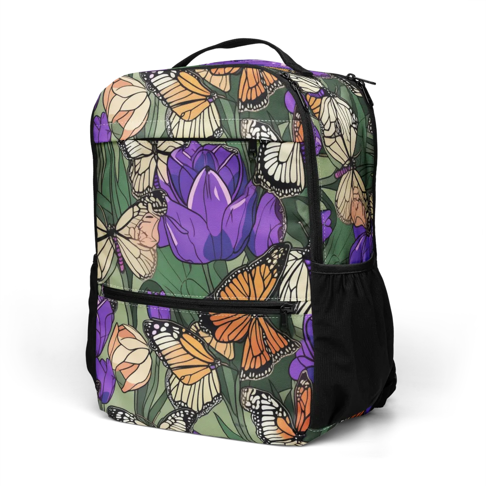 Monarch Iris on Utility Backpack — Left Front