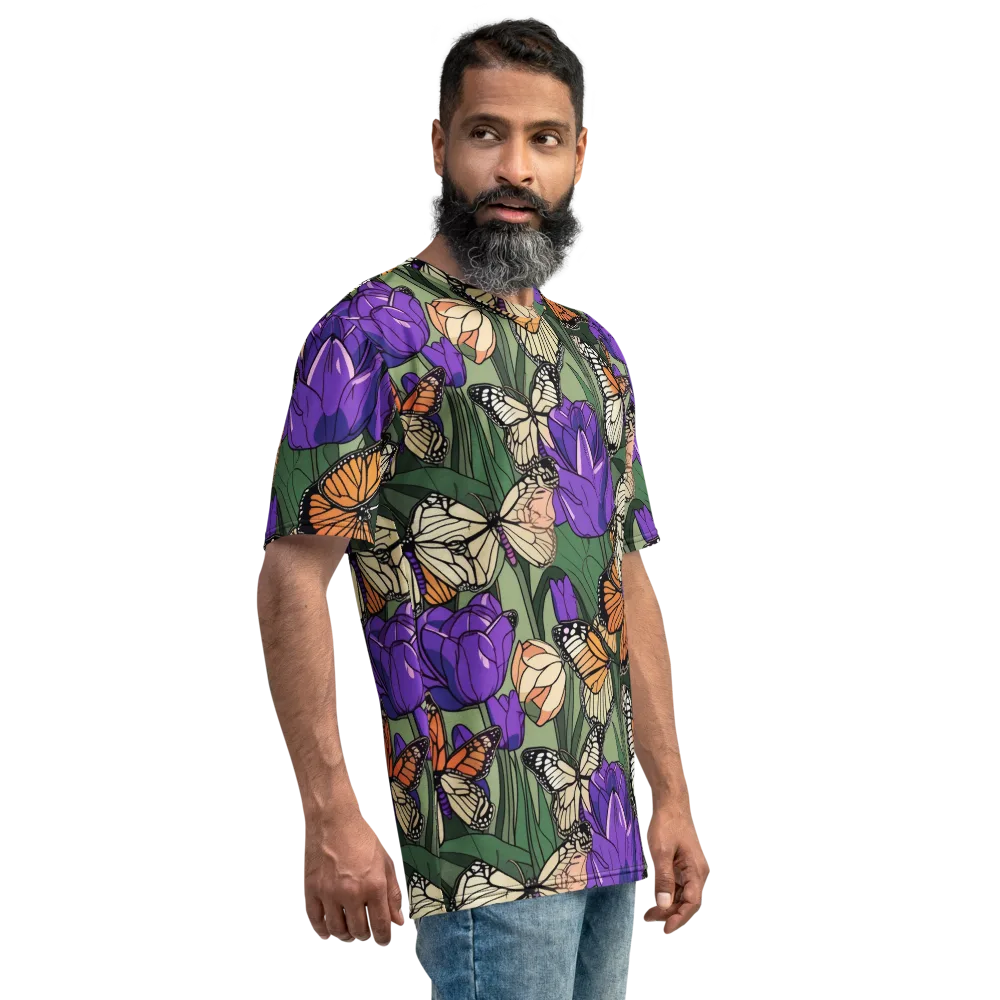 Monarch Iris on Men's Crew Neck T-Shirt — Right