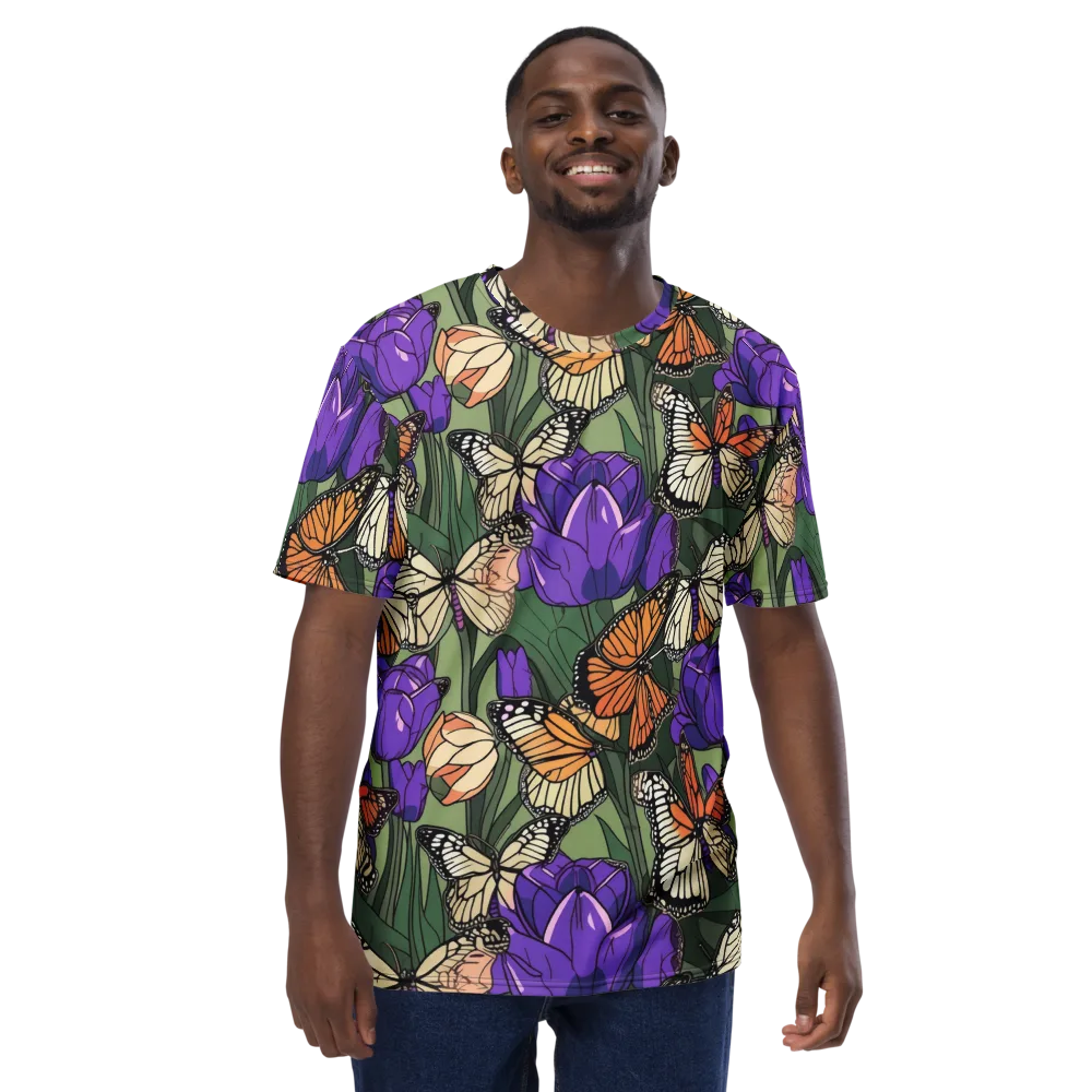 Monarch Iris on Men's Crew Neck T-Shirt — Front