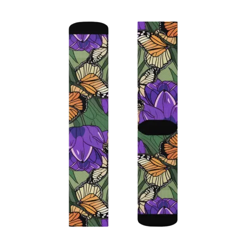 Monarch Iris on a Socks