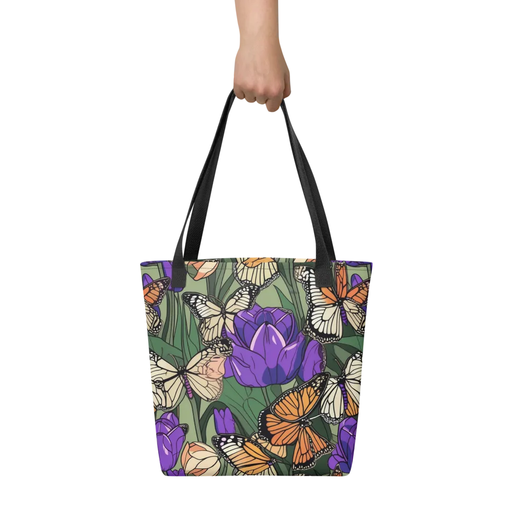 Monarch Iris on Tote Bag — Front