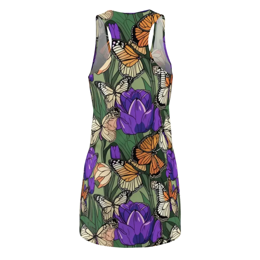 Monarch Iris on Racerback Dress — Back