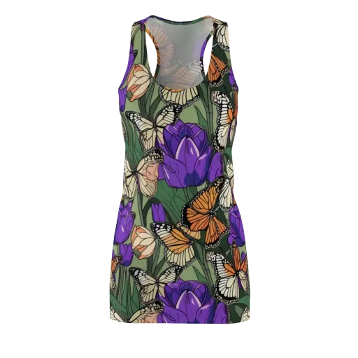 Monarch Iris on a Racerback Dress