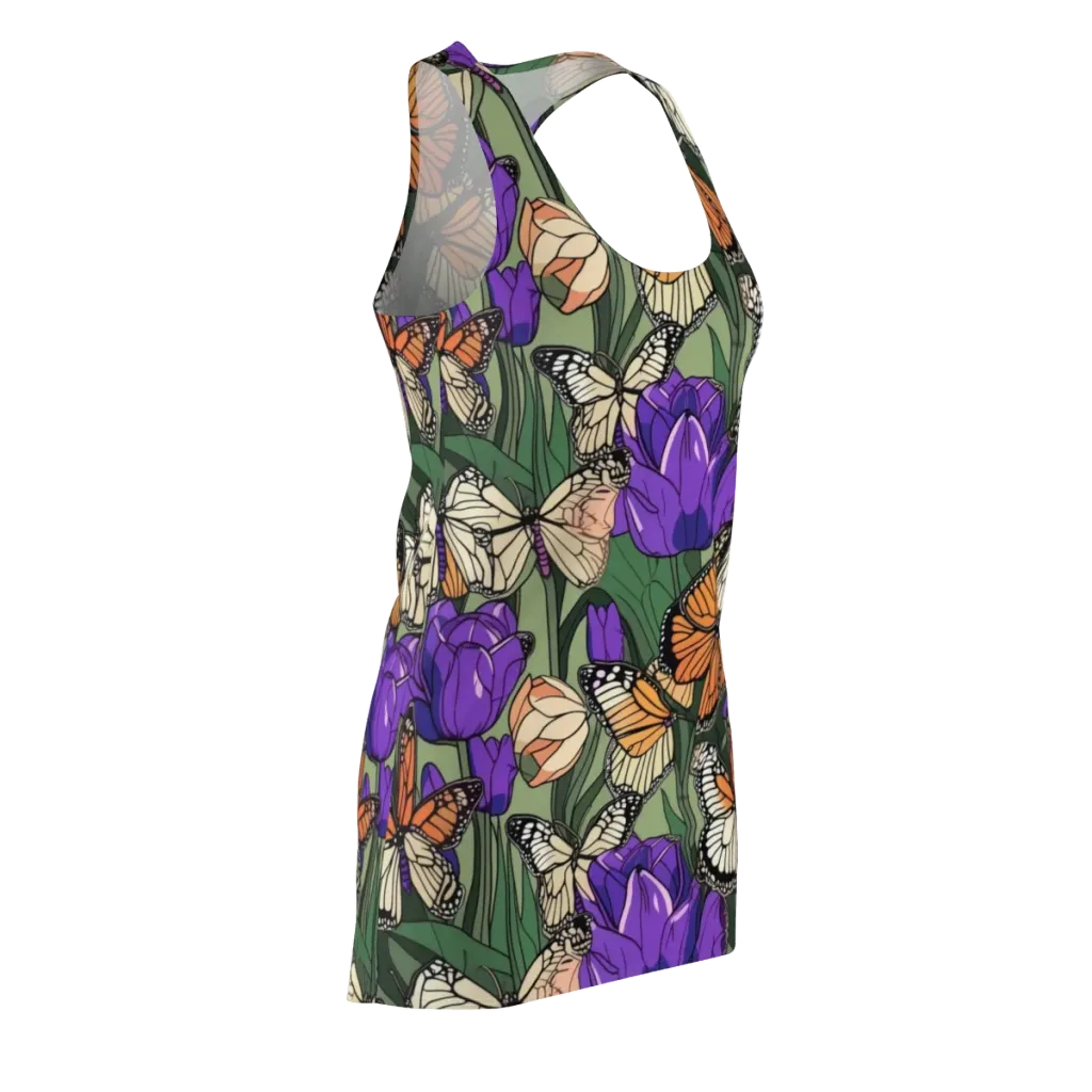 Monarch Iris on Racerback Dress — Front Side