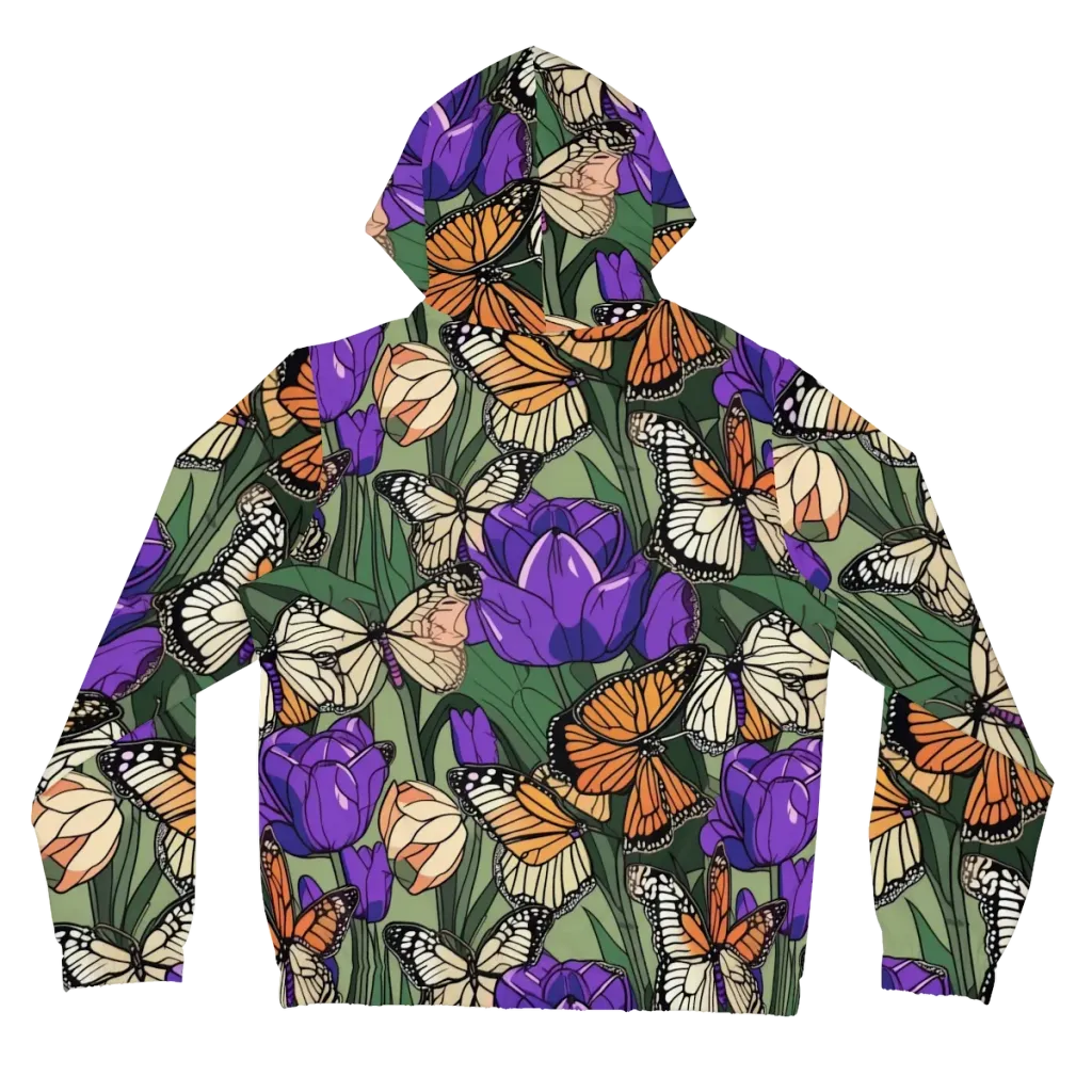 Monarch Iris on Women's Full-Zip Hoodie — Back
