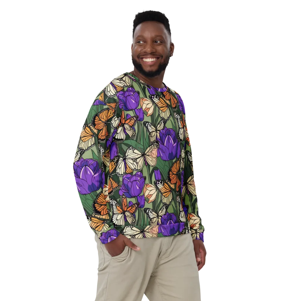 Monarch Iris on Sweatshirt — Front