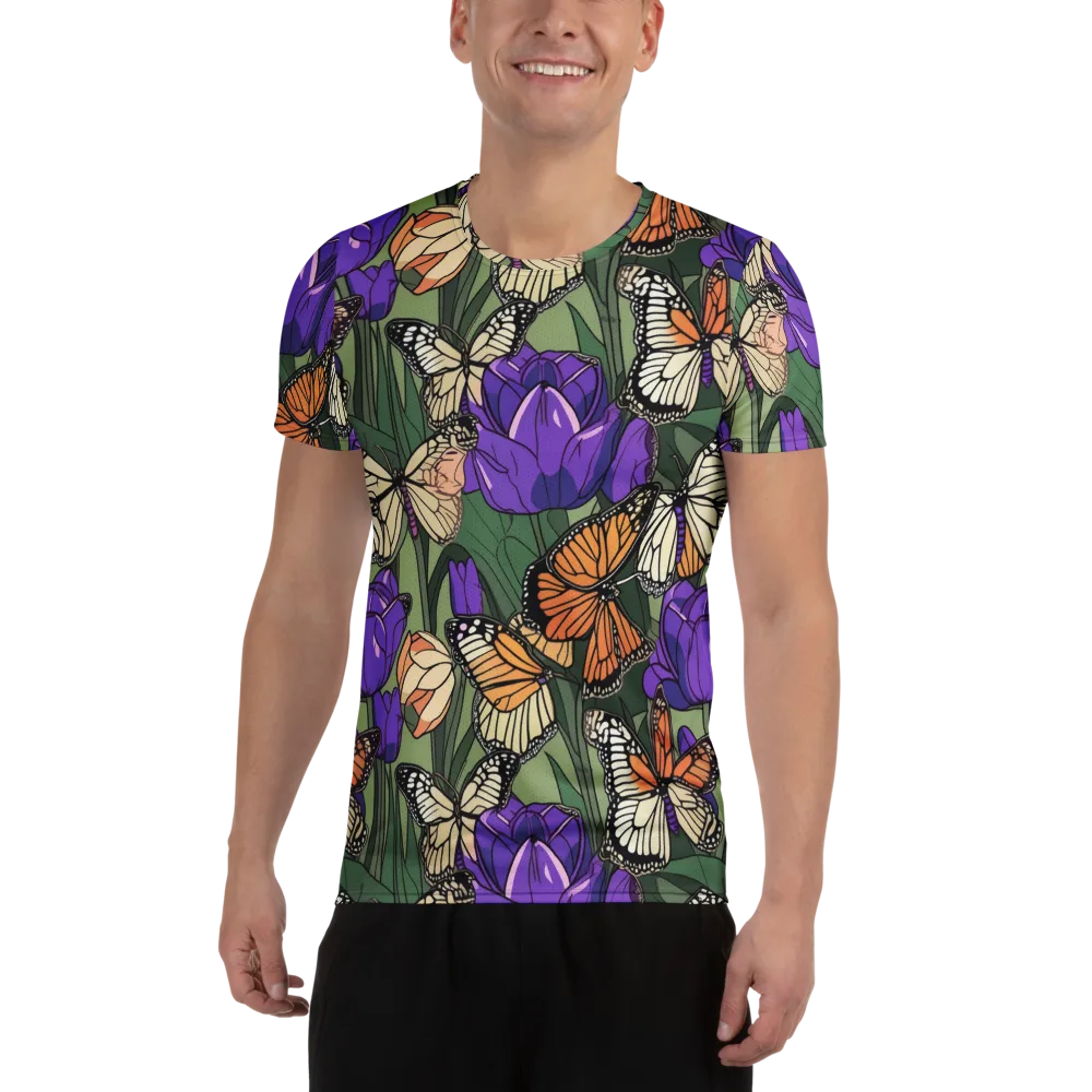 Monarch Iris on Men's Athletic T-Shirt — Front