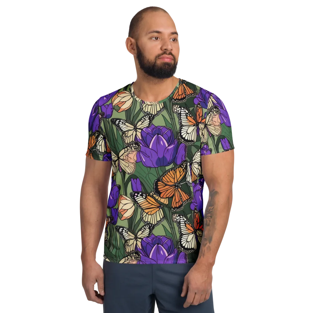 Monarch Iris on Men's Athletic T-Shirt — Front
