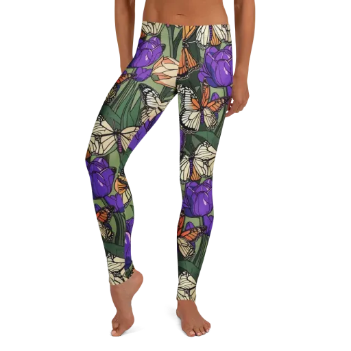 Monarch Iris on a Leggings