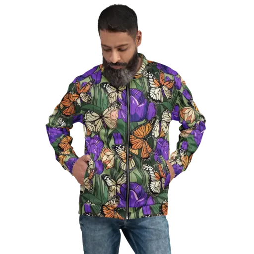 Monarch Iris on a Bomber Jacket