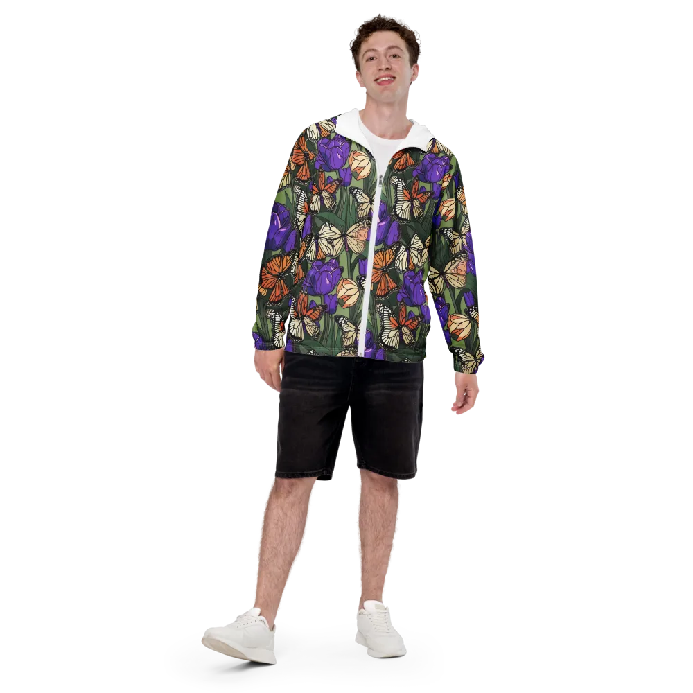 Monarch Iris on Men's Windbreaker — Front