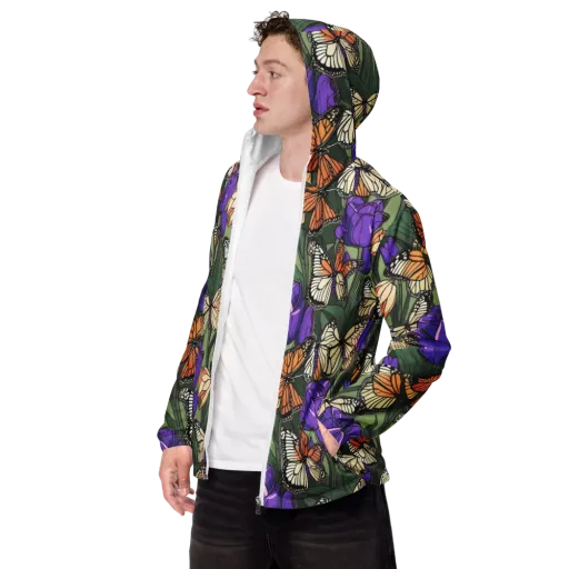 Monarch Iris on a Men's Windbreaker
